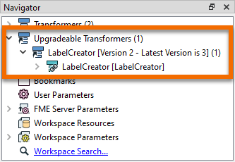 Upgrading a custom transformer via the Navigator